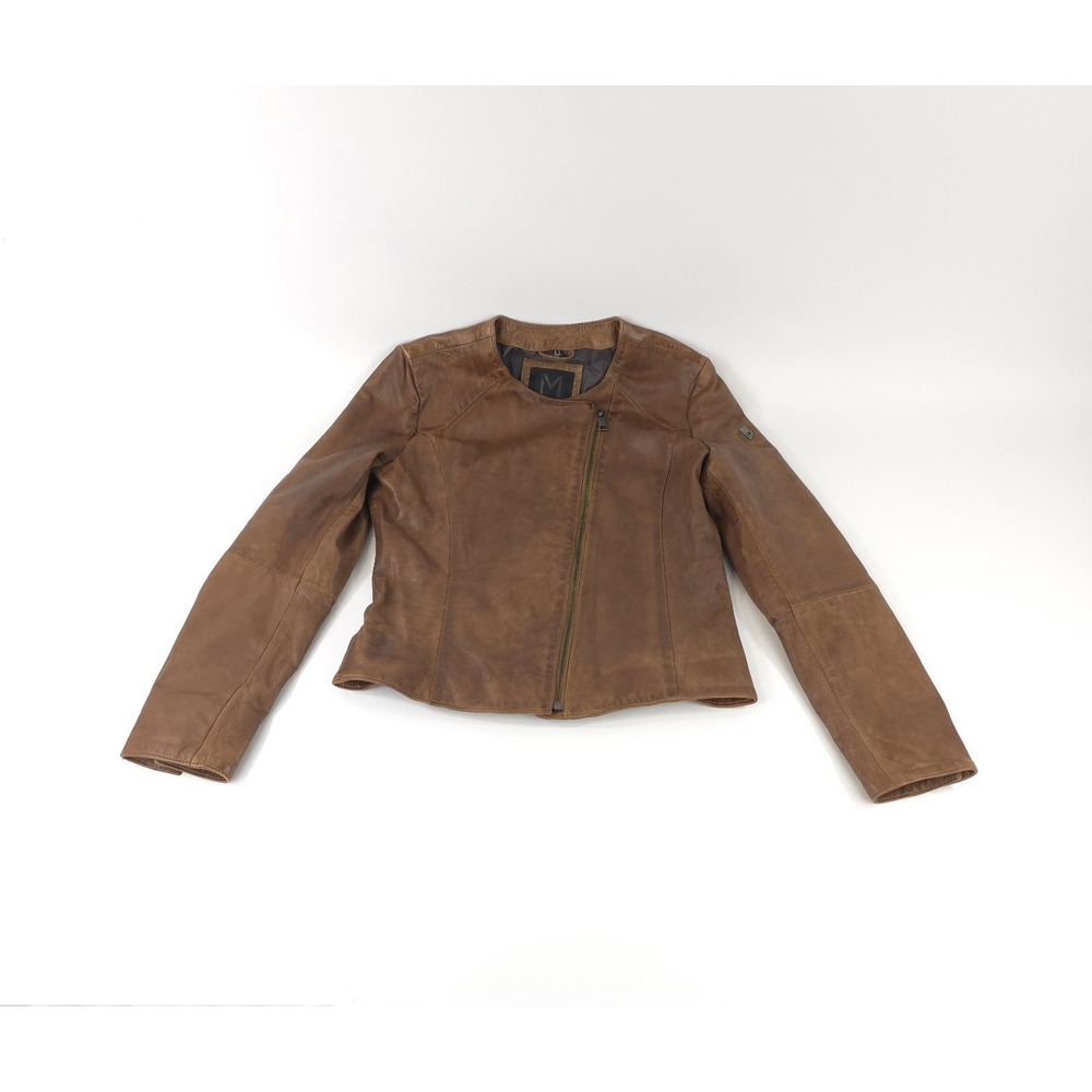 MAURITIUS Lamb Leather Biker Jacket US 6 Y2K Zip